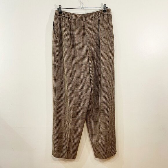 EUC Vintage Wool Blend Autumn Plaid Trouser Large - Picture 4 of 7